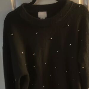 H&M Black Sweater with Silver Accents